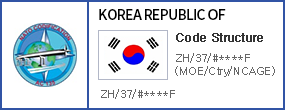 KOREA REPUBLIC OF / Code Structure : ZH/37/#****F (MOE/Ctry/NCAGE)